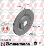 Bremsscheibe ZIMMERMANN 610.3728.20