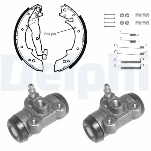 Bremsbackensatz Hinterachse DELPHI 632 Bild Bremsbackensatz Hinterachse DELPHI 632