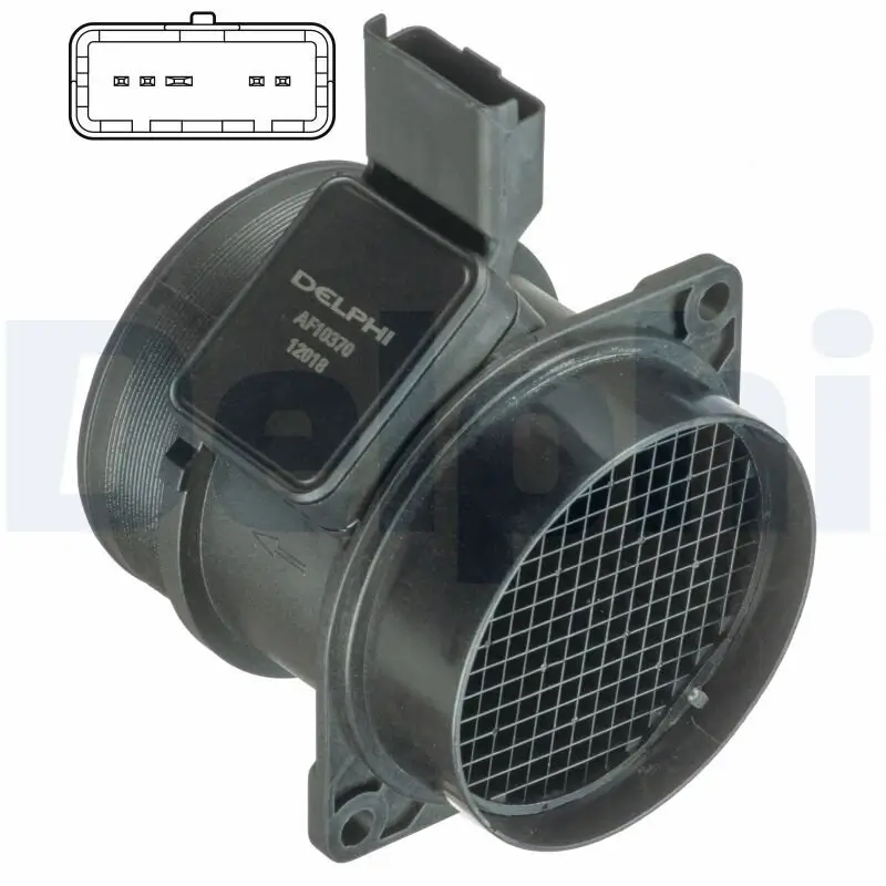 Luftmassenmesser 12 V DELPHI AF10370-12B1