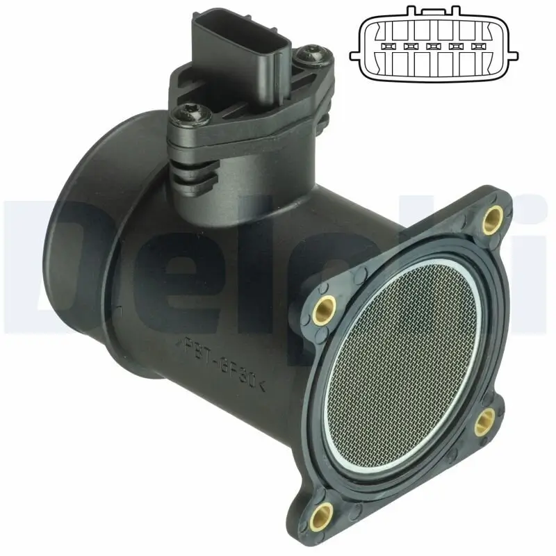 Luftmassenmesser 12 V DELPHI AF10371-12B1