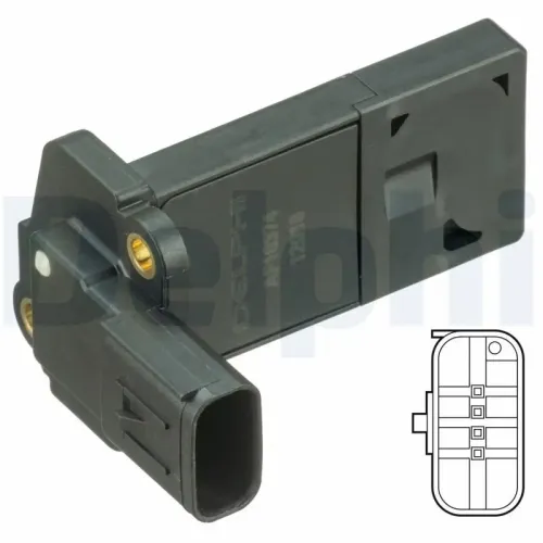 Luftmassenmesser 12 V DELPHI AF10374-12B1 Bild Luftmassenmesser 12 V DELPHI AF10374-12B1