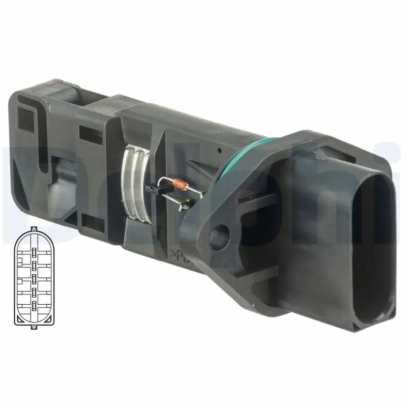 Luftmassenmesser 12 V DELPHI AF10467-12B1