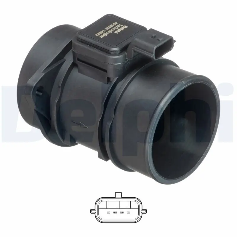 Luftmassenmesser 12 V DELPHI AF10734-12B1