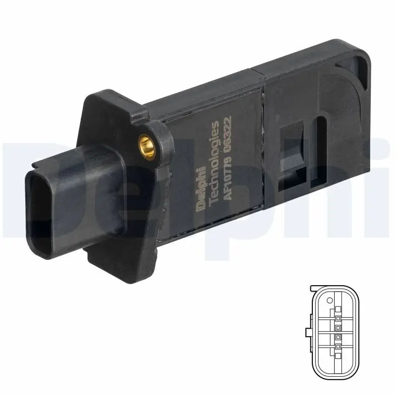 Luftmassenmesser 12 V DELPHI AF10779-12B1