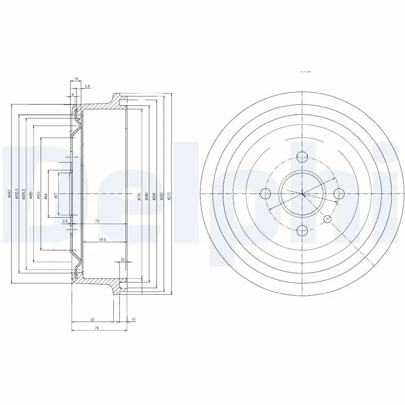 Bremstrommel DELPHI BF103