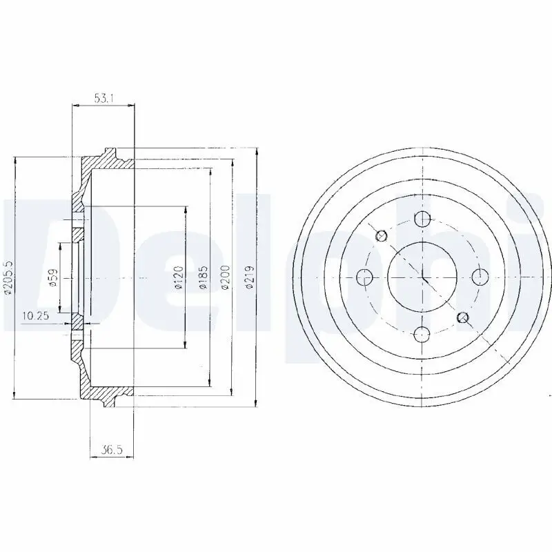 Bremstrommel DELPHI BF136