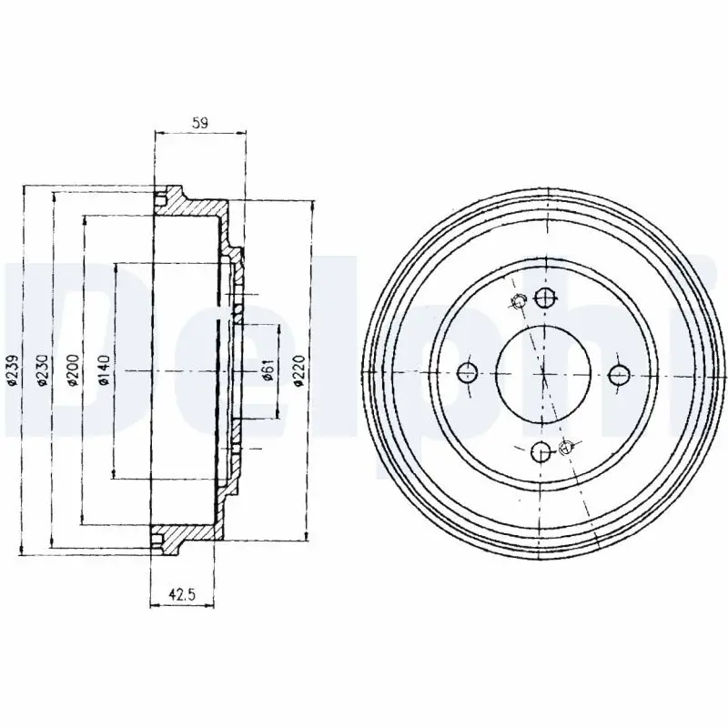 Bremstrommel DELPHI BF208