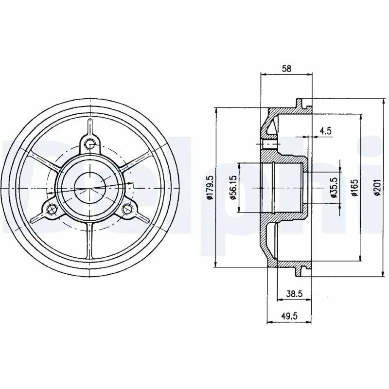 Bremstrommel DELPHI BF267