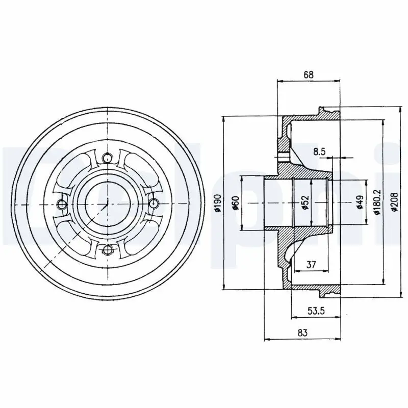 Bremstrommel DELPHI BF272