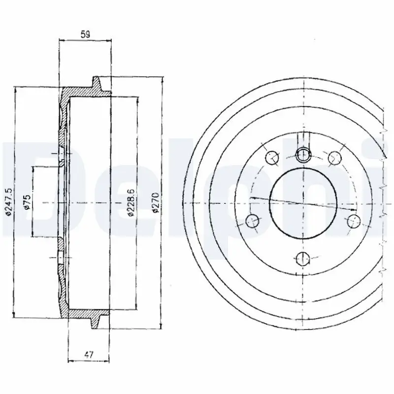 Bremstrommel DELPHI BF275