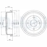 Bremstrommel Hinterachse DELPHI BF369