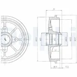 Bremstrommel Hinterachse DELPHI BF393