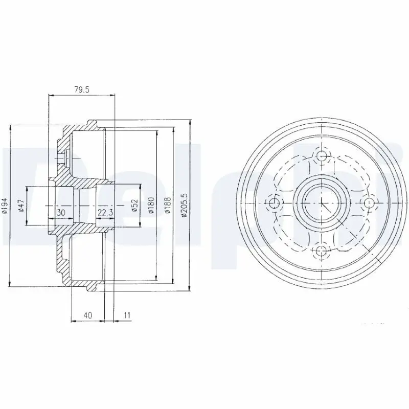 Bremstrommel DELPHI BF400