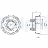 Bremstrommel Hinterachse DELPHI BF43