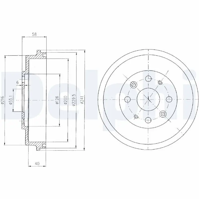 Bremstrommel DELPHI BF456