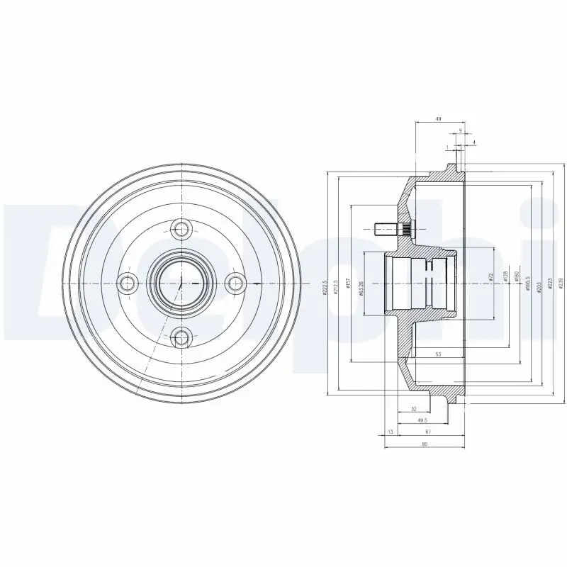 Bremstrommel DELPHI BF468