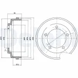 Bremstrommel Hinterachse DELPHI BF479