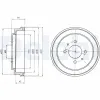 Bremstrommel Hinterachse DELPHI BF485