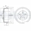 Bremstrommel Hinterachse DELPHI BF488 Bild Bremstrommel Hinterachse DELPHI BF488