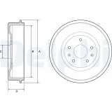 Bremstrommel Hinterachse DELPHI BF513