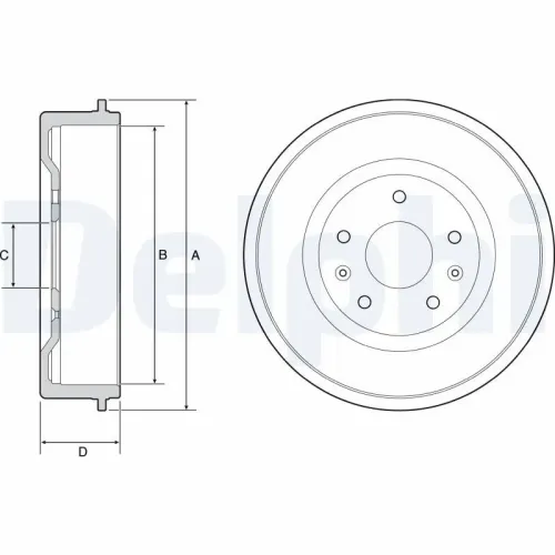 Bremstrommel Hinterachse DELPHI BF513 Bild Bremstrommel Hinterachse DELPHI BF513