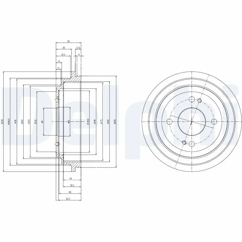 Bremstrommel Hinterachse DELPHI BF516
