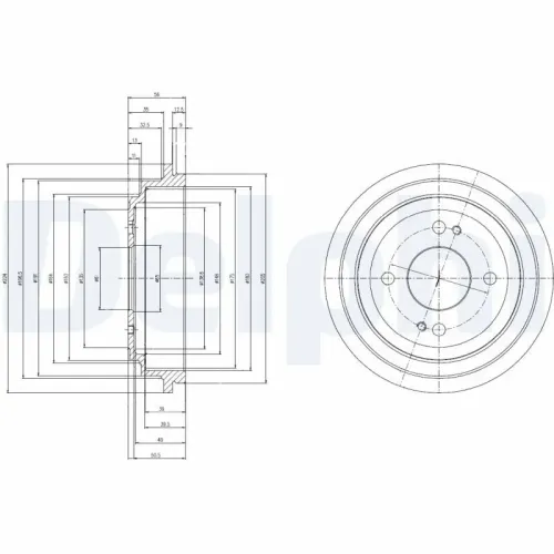 Bremstrommel Hinterachse DELPHI BF516 Bild Bremstrommel Hinterachse DELPHI BF516