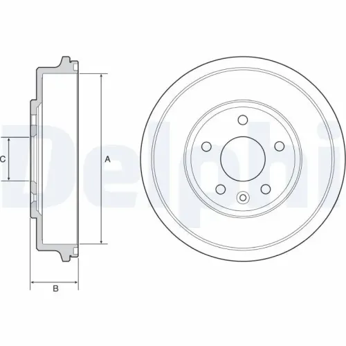 Bremstrommel DELPHI BF556 Bild Bremstrommel DELPHI BF556