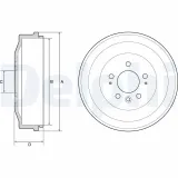 Bremstrommel DELPHI BF558