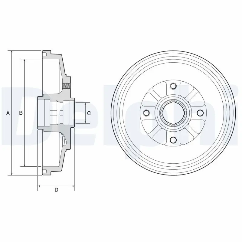 Bremstrommel Hinterachse DELPHI BF577