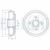 Bremstrommel Hinterachse DELPHI BF602 Bild Bremstrommel Hinterachse DELPHI BF602