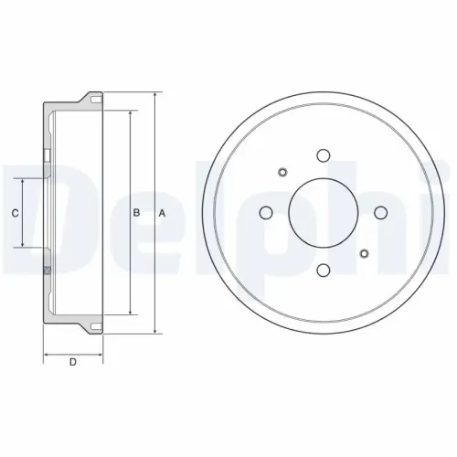 Bremstrommel DELPHI BF604 Bild Bremstrommel DELPHI BF604