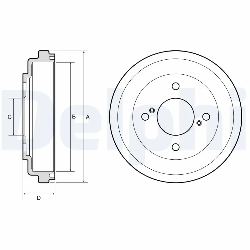 Bremstrommel Hinterachse DELPHI BF651