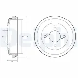 Bremstrommel Hinterachse DELPHI BF651