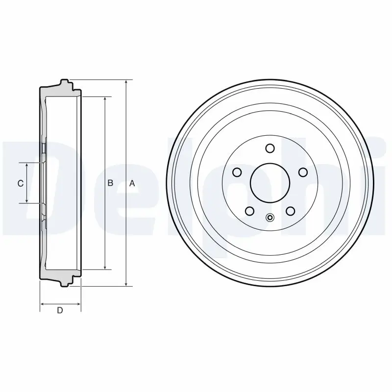 Bremstrommel Hinterachse DELPHI BF653