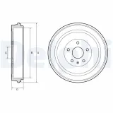 Bremstrommel Hinterachse DELPHI BF653