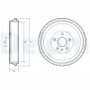 Bremstrommel Hinterachse DELPHI BF662