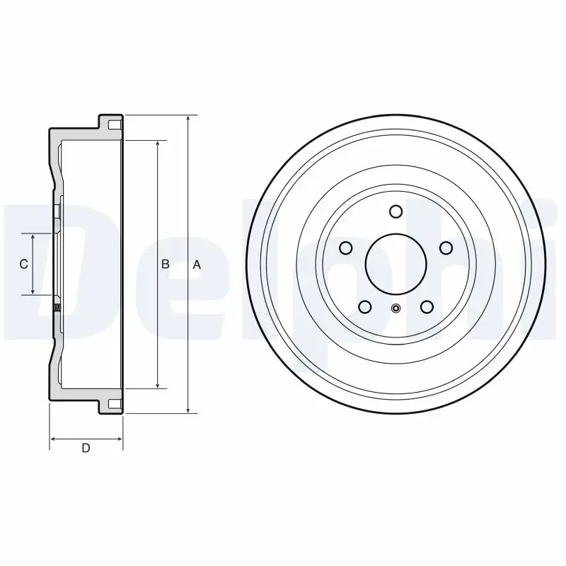 Bremstrommel Hinterachse DELPHI BF669