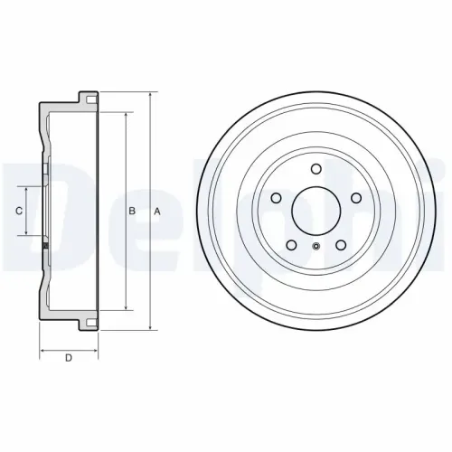 Bremstrommel Hinterachse DELPHI BF669 Bild Bremstrommel Hinterachse DELPHI BF669