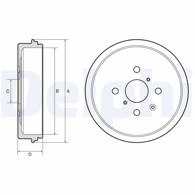 Bremstrommel Hinterachse DELPHI BF671