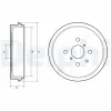 Bremstrommel Hinterachse DELPHI BF671 Bild Bremstrommel Hinterachse DELPHI BF671