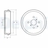 Bremstrommel Hinterachse DELPHI BF671