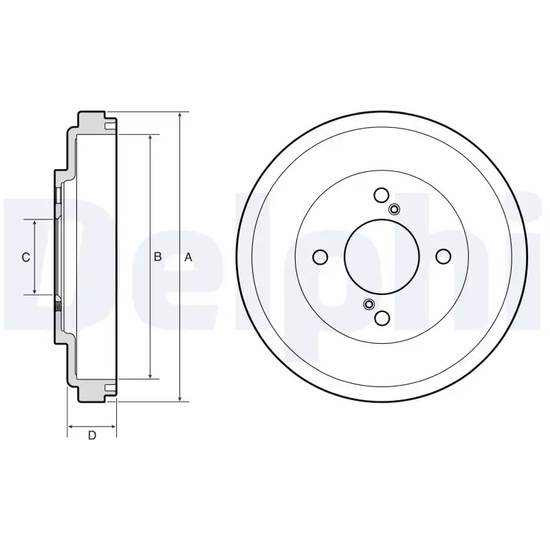 Bremstrommel Hinterachse DELPHI BF673