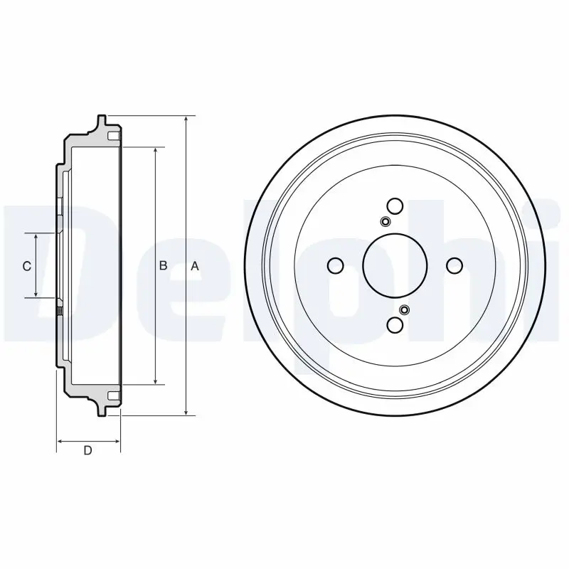 Bremstrommel Hinterachse DELPHI BF674