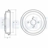 Bremstrommel Hinterachse DELPHI BF674