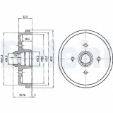 Bremstrommel Hinterachse DELPHI BF96