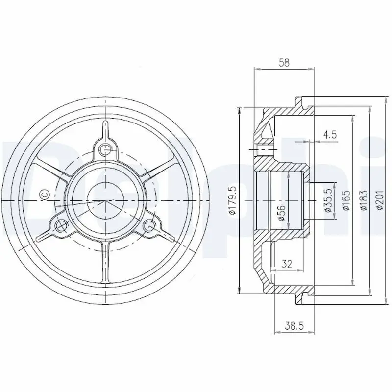 Bremstrommel DELPHI BFR267