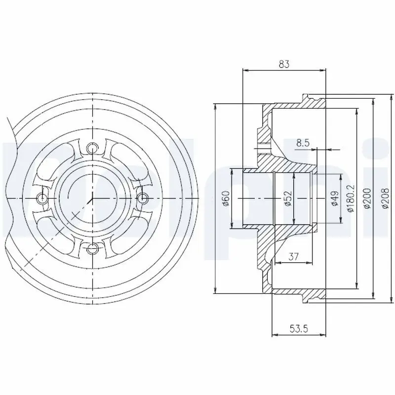 Bremstrommel DELPHI BFR272