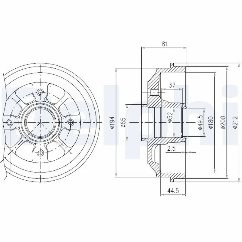 Bremstrommel DELPHI BFR282