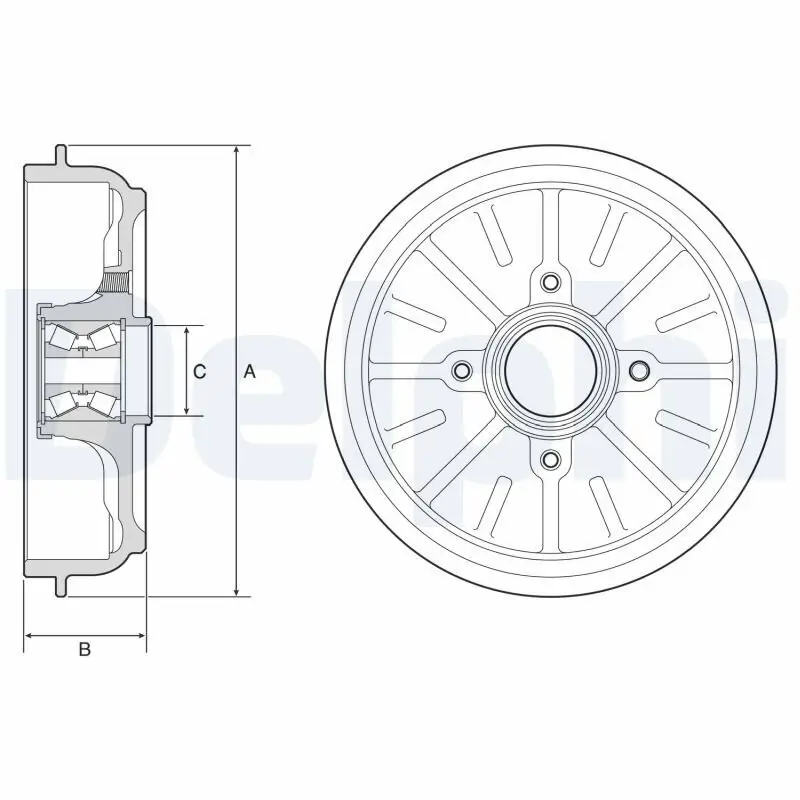 Bremstrommel DELPHI BFR576